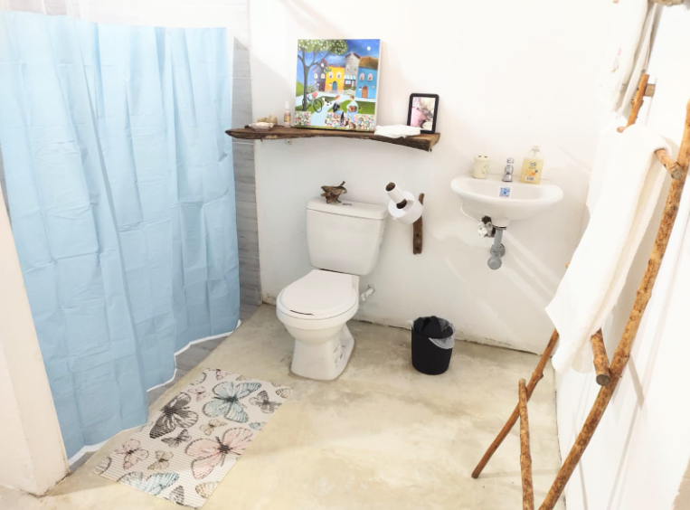 cabaña casa blanca